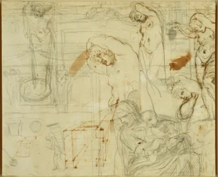 Studien von Dekorationen für die Farnese-Galerie